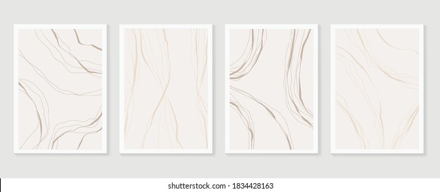 Abstract wall art vector collection.  Abstract organic shape Art design for poster, print, cover, wallpaper, Minimal and  natural wall art. Vector illustration.