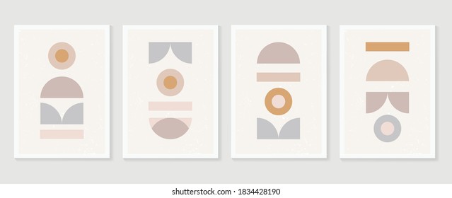 Abstract wall art vector collection.  Abstract organic shape Art design for poster, print, cover, wallpaper, Minimal and  natural wall art. Vector illustration.