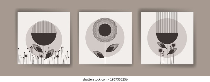 Resumen de colección vectorial de arte de pared. Diseño de líneas de arte y blanco y negro orgánico para carteles, impresiones, cubiertas, papel pintado, arte mural natural y minimalista.