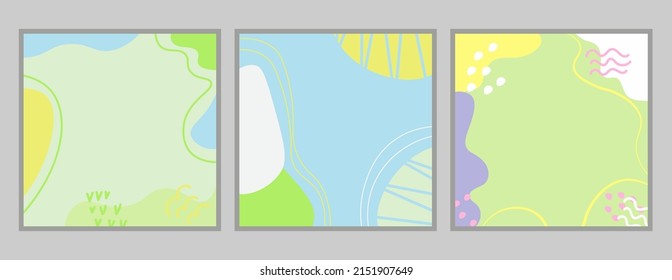 Abstract wall art vector collection. Abstract organic shape Art design for poster, print, cover, wallpaper, Minimal and natural wall art. Vector illustration.
