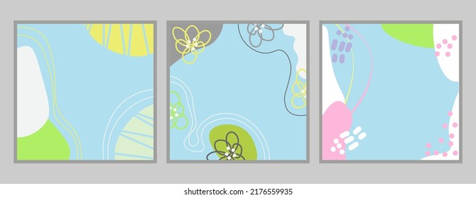 Abstract wall art vector collection. Abstract organic shape Art design for poster, print, cover, wallpaper, Minimal and natural wall art. Vector illustration.
