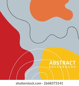 Abstract wall art vector.  Abstract organic shape Art design for poster, print, cover, wallpaper, Minimal and  natural wall art. Vector illustration.
