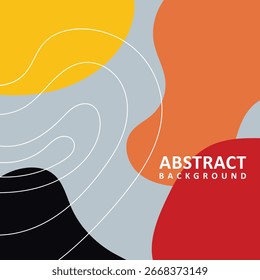Abstract wall art vector.  Abstract organic shape Art design for poster, print, cover, wallpaper, Minimal and  natural wall art. Vector illustration.
