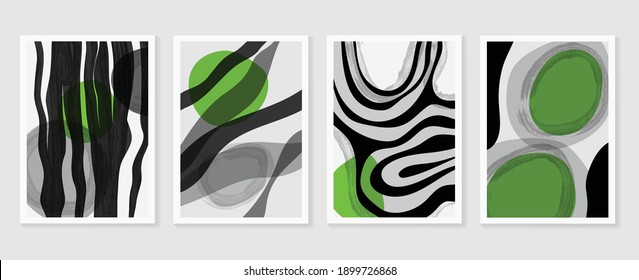 Abstract wall arts vector. Mural wall art. Hand draw organic shape design for wall framed prints, canvas artwork, canvas prints, poster, home decor, cover, wallpaper. Vector illustration.
