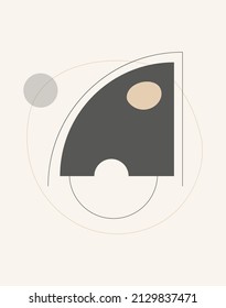 Abstract wall arts vector. Mural wall art. Hand draw organic shape design for wall framed prints, canvas artwork, canvas prints, poster, home decor, cover, wallpaper. Vector illustration.
