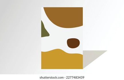 Abstract wall arts vector. Mural wall art. Hand draw organic shape design for wall framed prints, canvas artwork, canvas prints, poster, home, cover, wallpaper. Vector illustration.