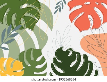 Abstract wall arts vector. Trendy set, Modern Poster Art. Design for wall framed prints, canvas poster, artwork as postcard or brochure.Vector illustration.