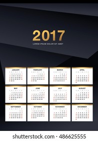 Abstract wall calendar 2017