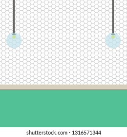 Abstract wall. Flat style illustration. Mosaic wall. Vector illustration. 