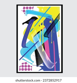 abstract wall painting street art packaging color splash background vector 	