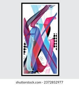 abstract wall painting street art packaging color splash background vector 	