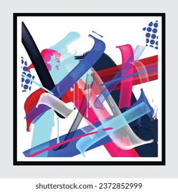 abstract wall painting street art packaging color splash background vector 	