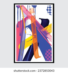abstract wall painting street art packaging color splash background vector 	