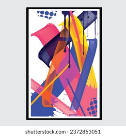 abstract wall painting street art packaging color splash background vector 	