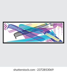 abstract wall painting street art packaging color splash background vector 	