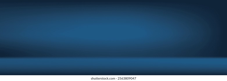 Abstract wall studio room blue background for displaying your products. vector.l