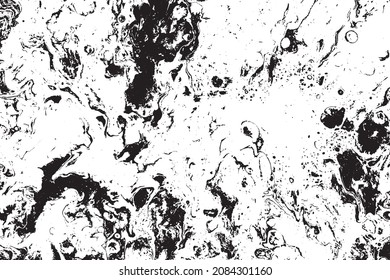 Grietas de textura de pared abstractas y copos de color blanco y negro de pintura.