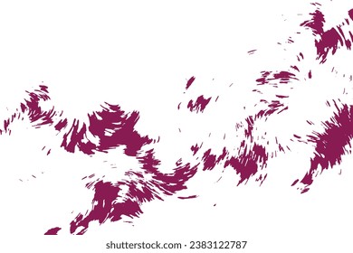 Abstract wall texture cracks and flakes of paint dark raspberry color texture on white color background.