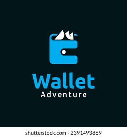 Abstract wallet cash money logo vector design template