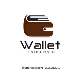 abstract wallet icon logo template illustration