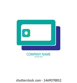 abstract wallet icon logo vector