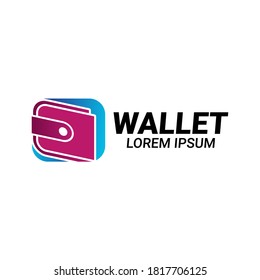 Abstract wallet logo design concept