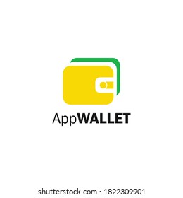 abstract wallet payment app logo design vector. wallet icon