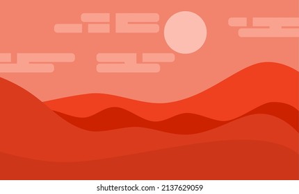 Abstract wallpape sunny season with orange air Japanese style design background