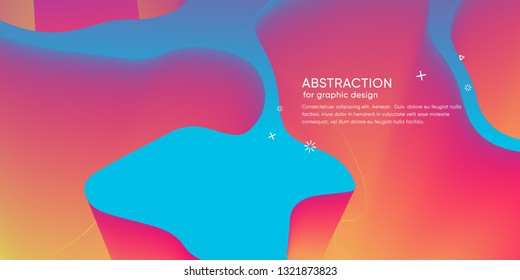 Abstract wallpaper with 3d dynamic shape. Background with motion forms. Futuristic  trendy backdrop. Modern layout. Science glow graphic. Vector.