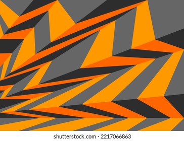 Abstract wallpaper with 3D zigzag stripes pattern