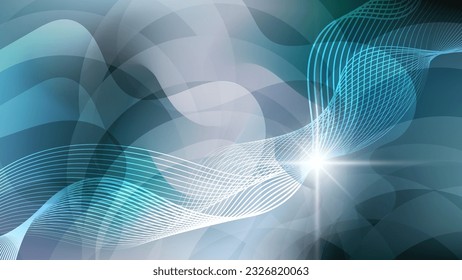 Abstract wallpaper in azure aquamarine tones.
 A beautiful illustration for interior decoration, corporate designs, blogs, postcards, posters and your other projects. Vector. 