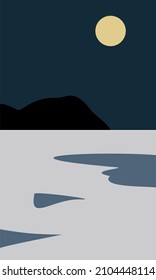 ... fondo de pantalla abstracto. fondo abstracto. fondo geométrico. fondo de pantalla geométrico. arte. diseño geométrico, diseño de fondo abstracto con una forma que se asemeja a una playa por la noche