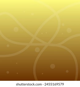 Abstract Wallpaper Background Yellow Brown Waves Bubbles Vector Design