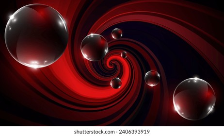Abstract wallpaper of big bang explosion with red vortex spiral design