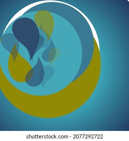 abstract wallpaper, with circles and shapes