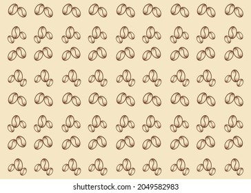 abstract wallpaper with coffee bean pattern. simple background coffee theme.unique wallpaper for coffee business and so on