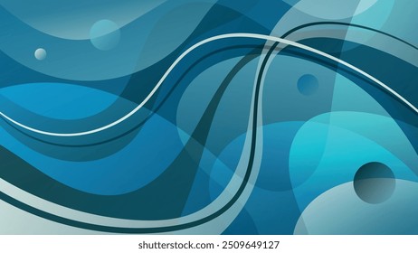 Abstract wallpaper in cold tones. Excellent background template for booklets, brochures, business cards, billboards and your other projects. Vector.