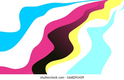 Abstract wallpaper, Colorful patterns, Rainbow drip wave, vector design
