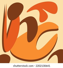 Abstrakte Tapete. Tapete-Design. Design drucken. Hintergrund. Warmer Farbton. Herbst.