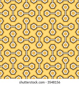 Diseño abstracto de papel tapiz que se repite sin costuras utilizando una forma hexagonal de enlace