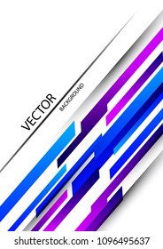 Abstract wallpaper, diagonal stripes on a white background. Blue and violet design. Vector, eps 10.
