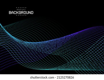 abstract wallpaper flow line with curve and twisted on dark navyblue background can be use for website or brochure template product label packaging technology presentation and advertisement vector eps