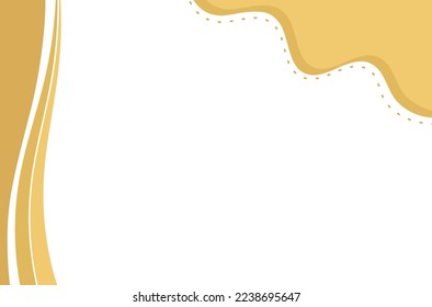 Abstract wallpaper with gold waves on white background vector illustration.