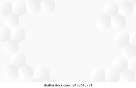 Abstract wallpaper with hexagon shape on white background vector.
