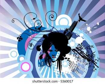 abstract wallpaper with many desing elements