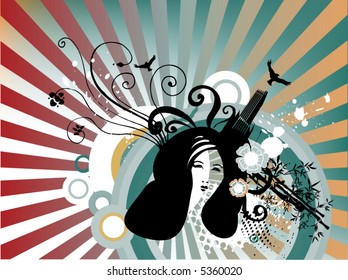 abstract wallpaper with many desing elements