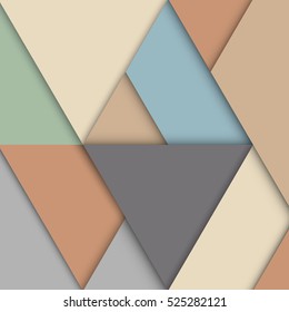 Abstract wallpaper in material design style. Modern material design in trendy retro colors. Vector background.