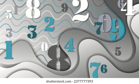 Abstract wallpaper with numbers. An excellent background for designing pages on social networks, posters, presentations, outdoor advertising and your other projects. Vector.