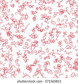 Abstract wallpaper of numbers scattered randomly