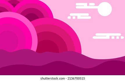 Abstract wallpaper Pink wave japanese style